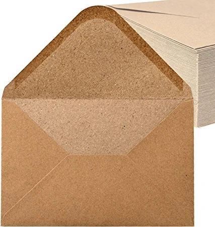 12x C5/A5 Braune Kraftpapier-Umschläge Gerippt – 162x229 Mm, 100–110 G/m², Mit Gummierung