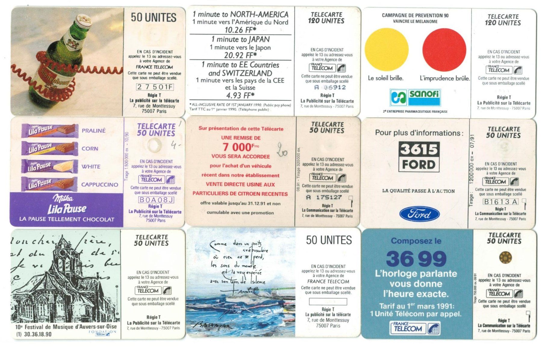 Cartes de téléphone: 9 Telefonkarten Frankreich – D'occasion à Zürich par Tolima194 1