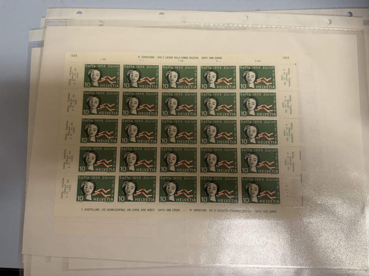 Alle Briefmarken: Werbemarken 1958/ 10 Rp Bogen Postfrisch  – Neu (gemäss Beschreibung) aus Murgenthal von Tina_4055