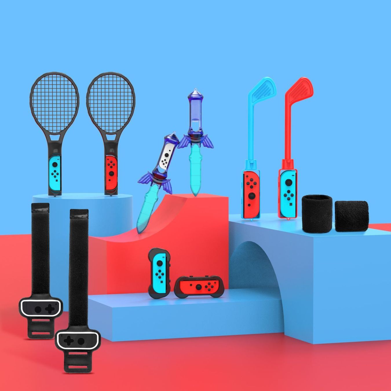 Spiele: 12 in 1 Switch Sportzubehörpaket Bundle – Neu (gemäss Beschreibung) aus Thun von Top32 7