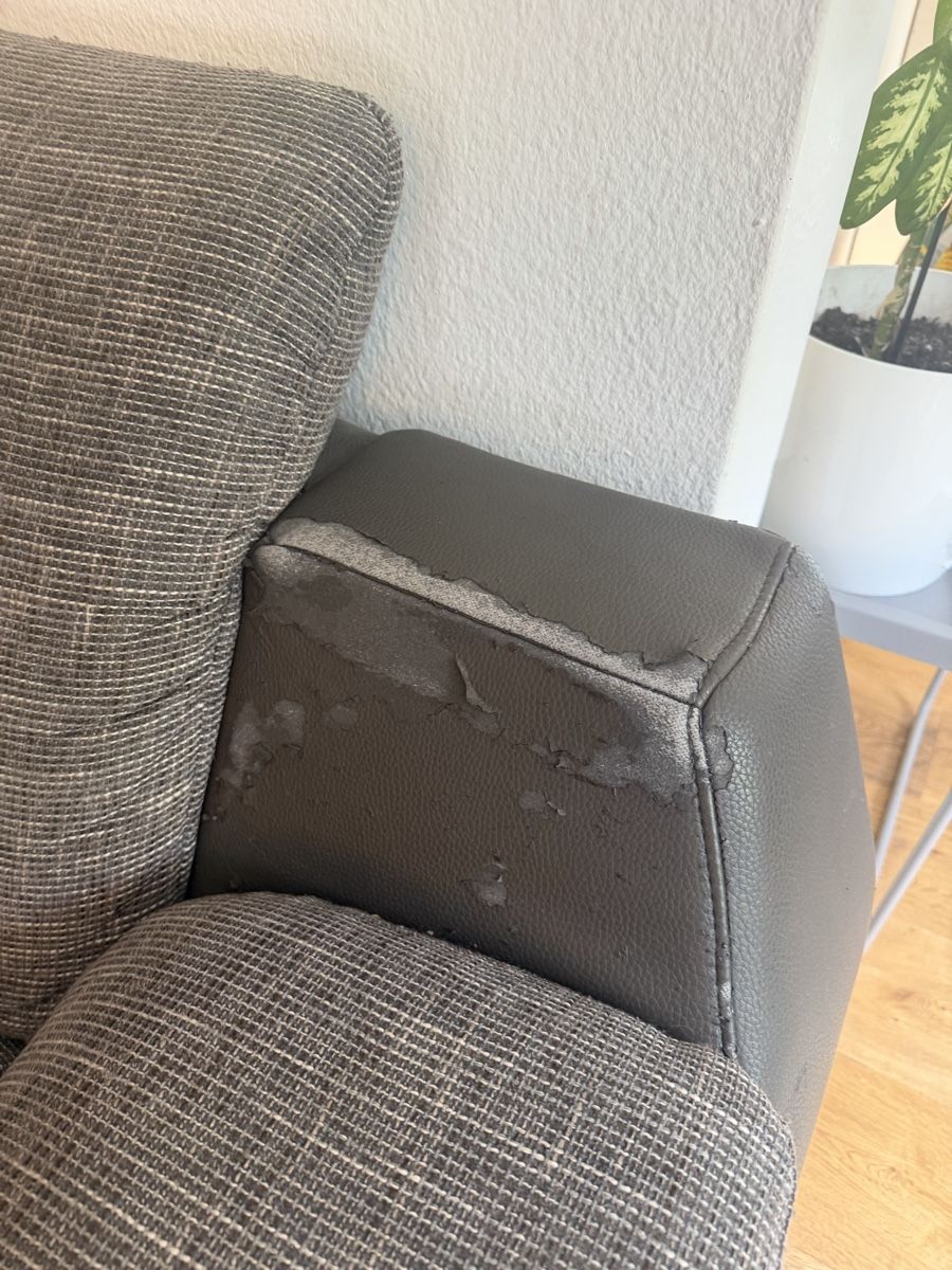Pfister Sofas: Ecksofa mit Bettfunktion grau Stoff Leder Optik gebraucht – Gebraucht aus Schlieren von sheila000 2