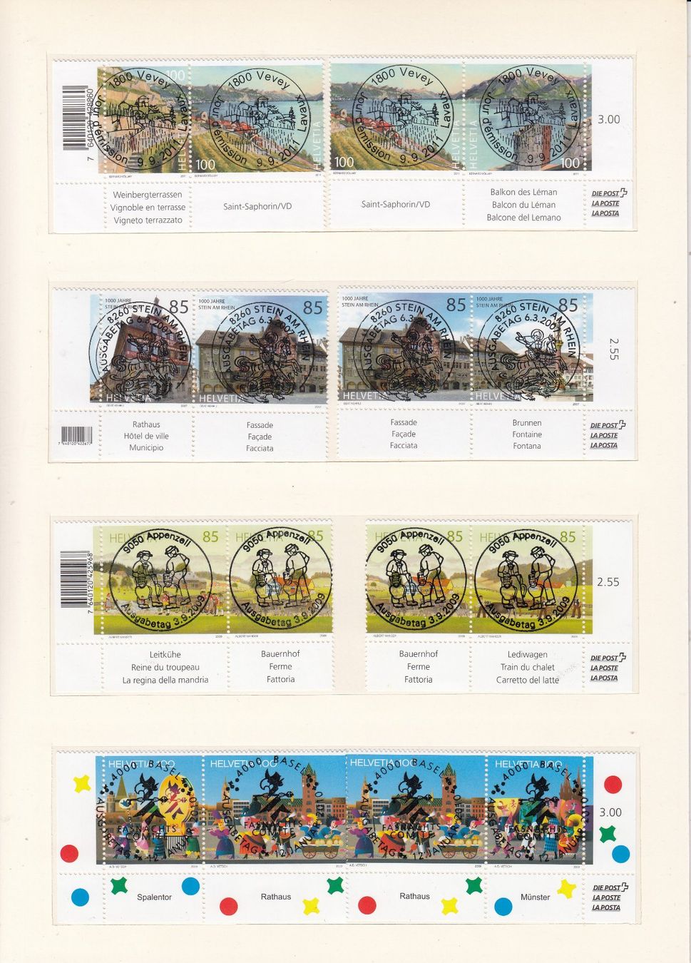 Tutti i francobolli: 16 Serien mit FD-Vollstempel, 2 weitere Serien mit FDC – Usato da Spreitenbach venduto da Lienbi01