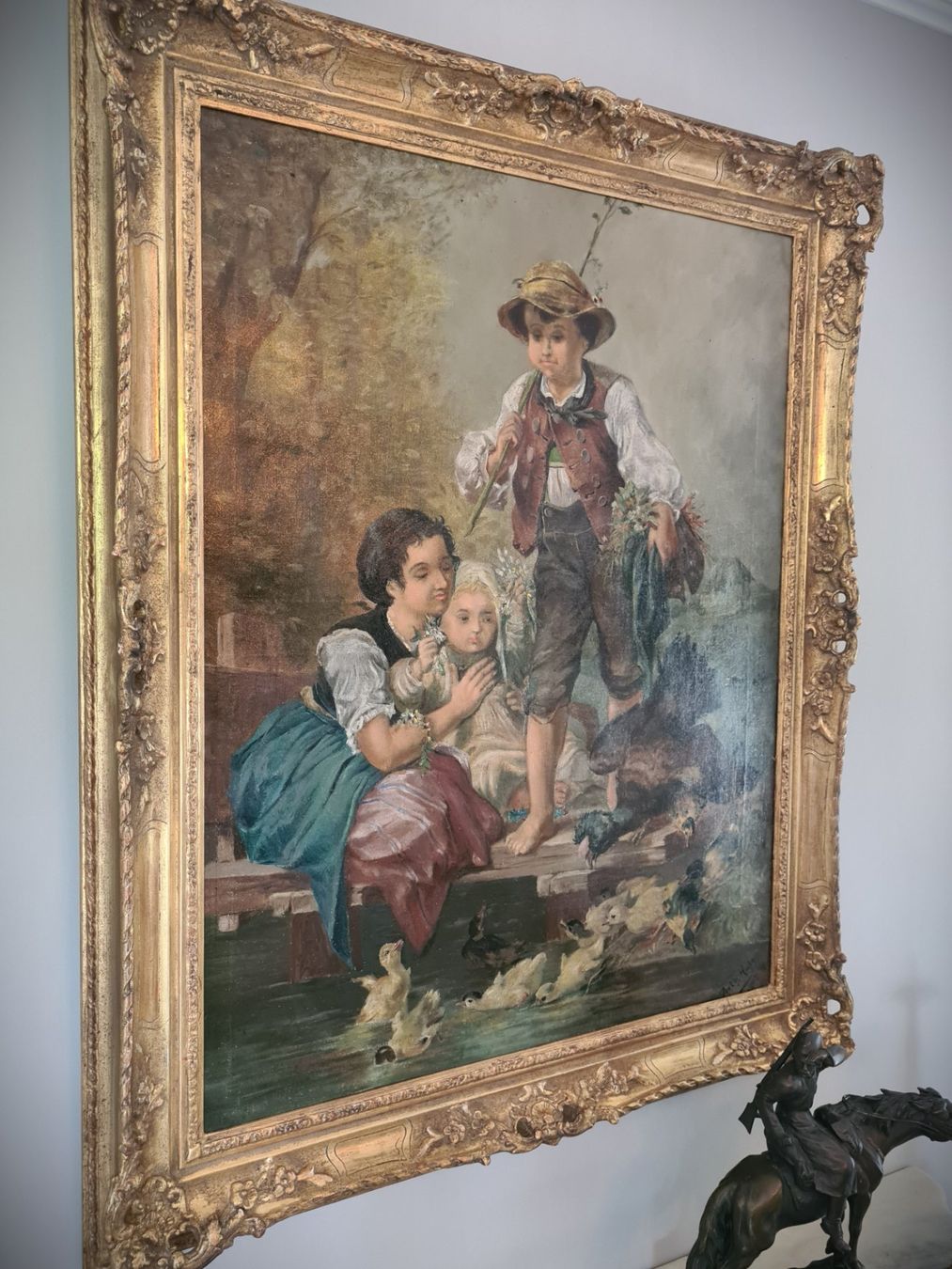 Dipinti: Wunderschönes Ölgemälde von Arthur Hutter 1905 – Usato da Rotkreuz venduto da Dobermann5 2