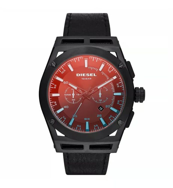 Diesel Orologi: Diesel Leder-Armbanduhr Timeframe "Schwarz" (FABRIKNEU) – Nuovo e nell'imballaggio originale da Aeschi SO venduto da Bluemail 1