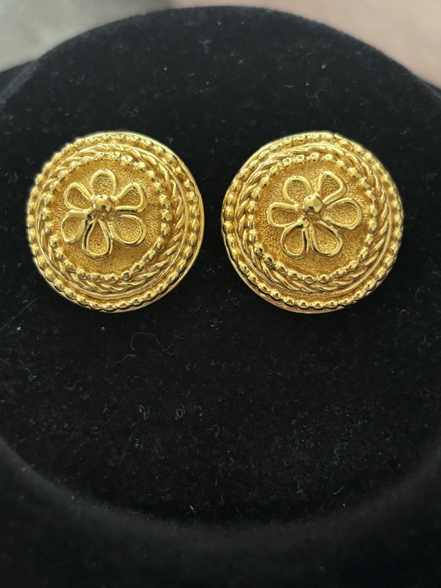 Boucles d'oreille: Henkel Grossé Vintage Ohrclips 24K vergoldet – D'occasion à Uznach par Vintage2022.