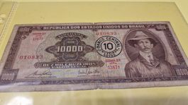 Brasilianische Banknote 10'000 Cruzeiros 1937!