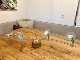 Elegante Design Deckenlampe Chrom-Messing, 4-flammig