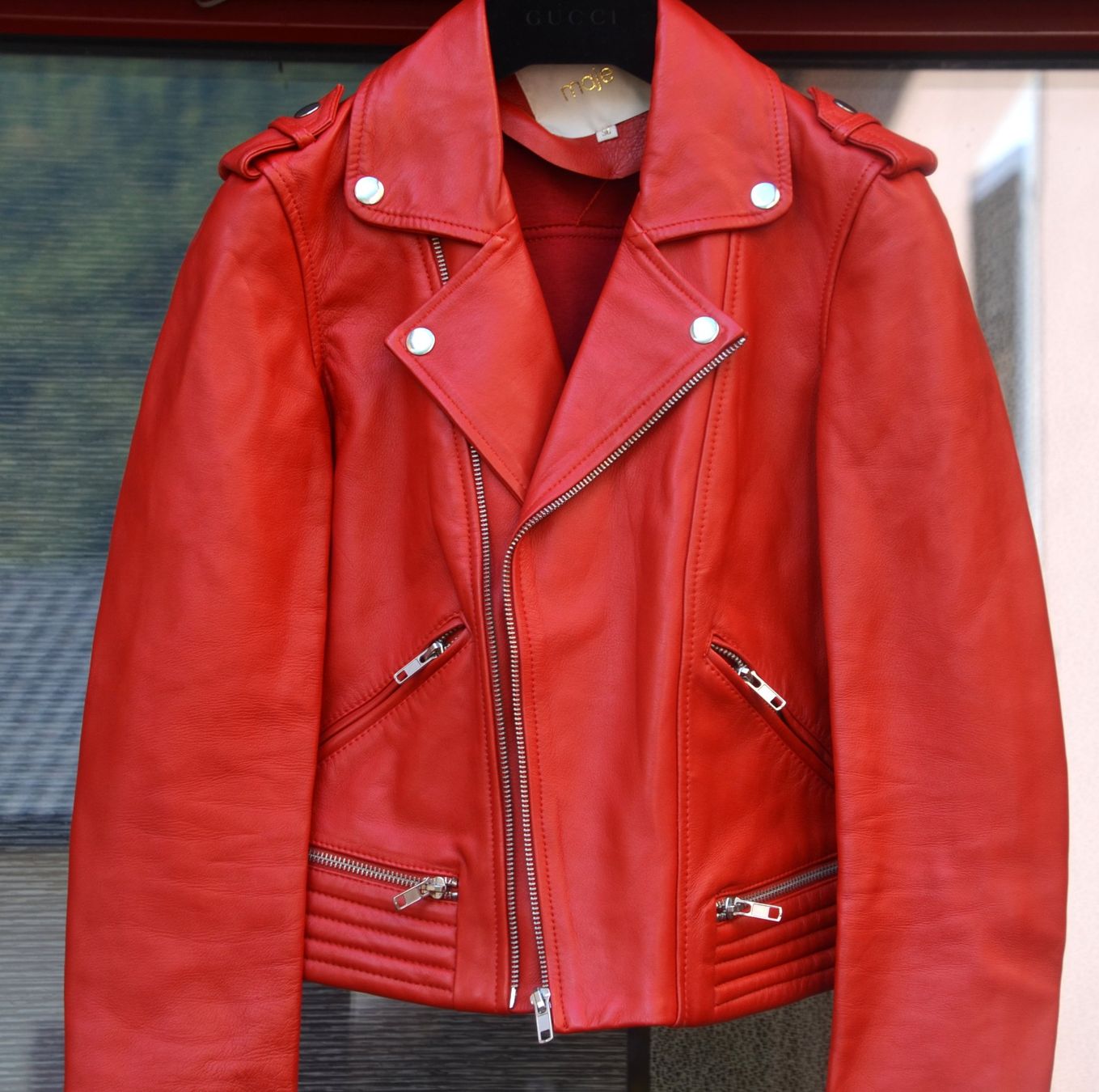 Maje Giacche: MAJE Lederjacke / veste en cuir .36 – Usato da Collonges venduto da Auganien 1