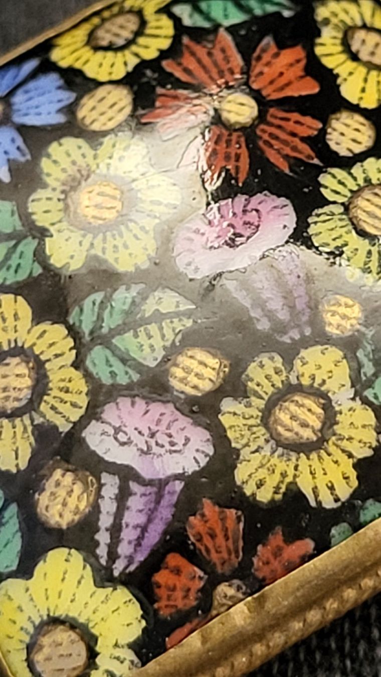 Spille & Fermagli: Blumen-Brosche Porzellan handgemalt – Usato da Basel venduto da spinne02 1