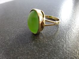 Vintage Jade Ring / 333-Gelbgold
