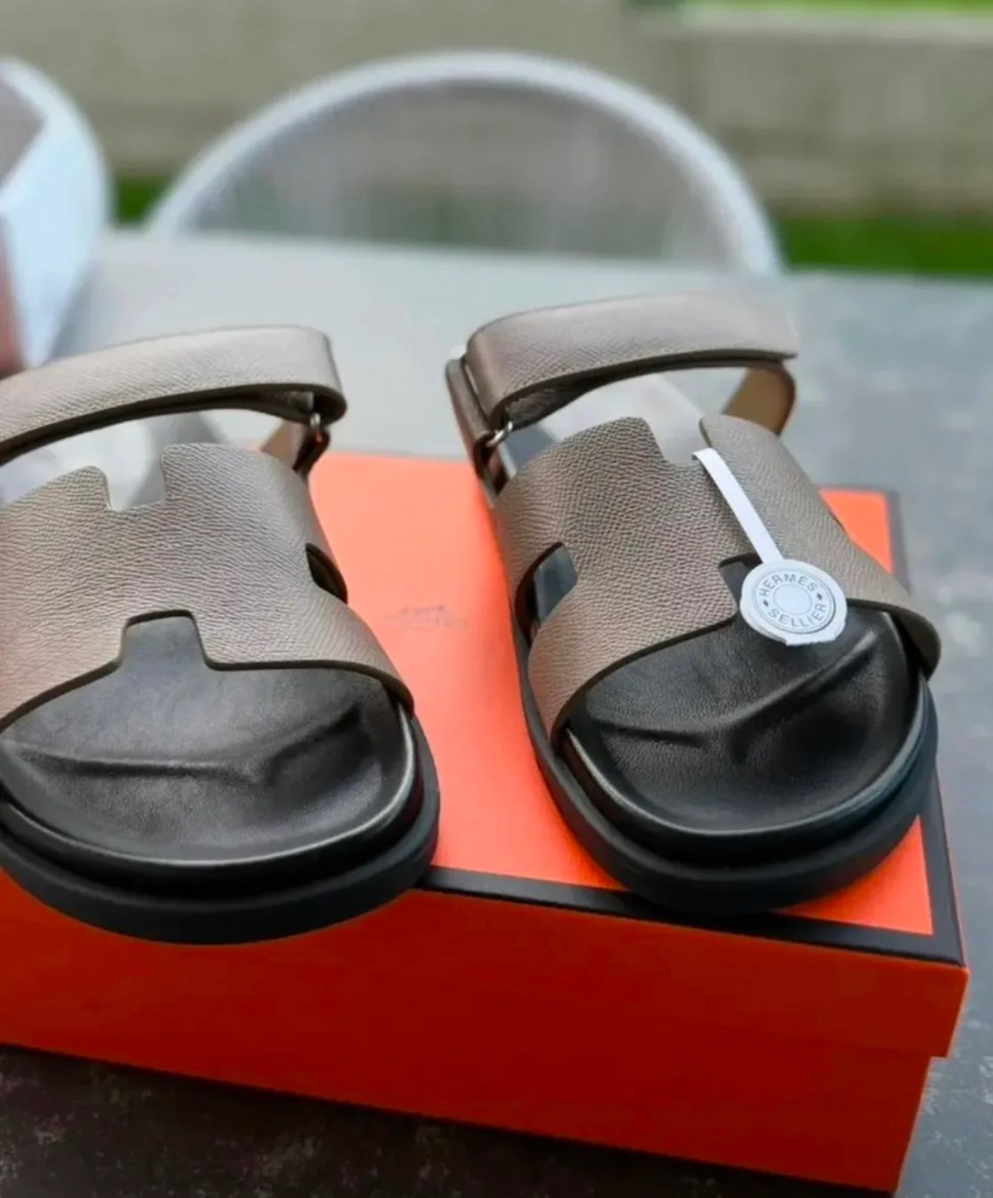 Hermès Herrenschuhe: Hermès Chypre Sandalen Gr. 43, braun – Neu (gemäss Beschreibung) aus Triesen von atos87