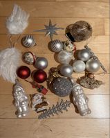 Weihnachtsschmuck Set rot weiss silber diverse Figuren