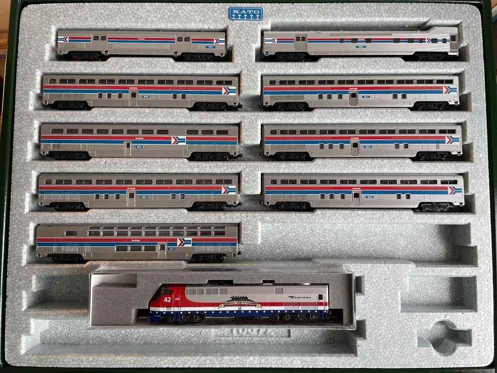 VOIE N - Kato Jeu Intercity Express 3-Car Jeu Amtrak 106-6286 Neu EUR