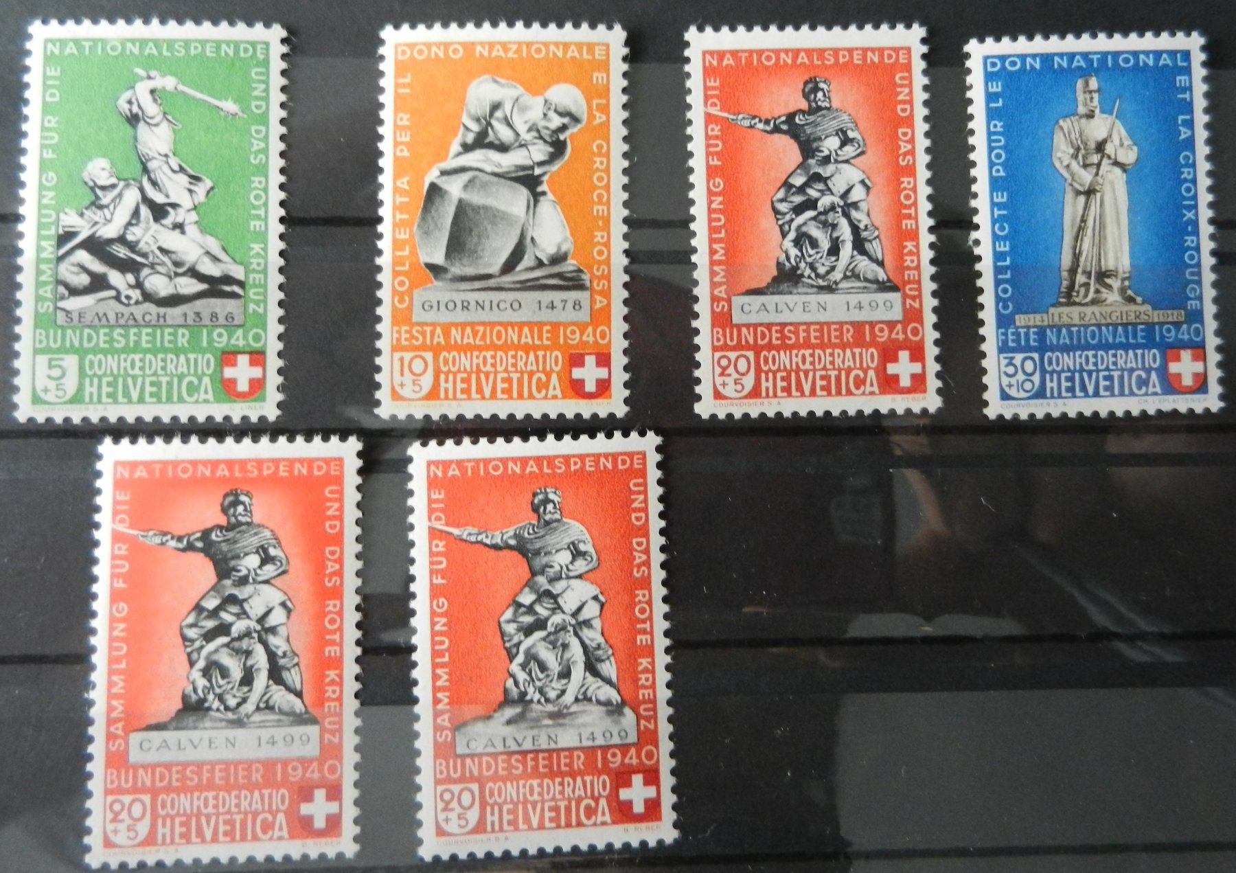 Alle Briefmarken: B3 - B7 ,+5c , ** postfrisch – Neu (gemäss Beschreibung) aus Riet (Neftenbach) von Marietta03
