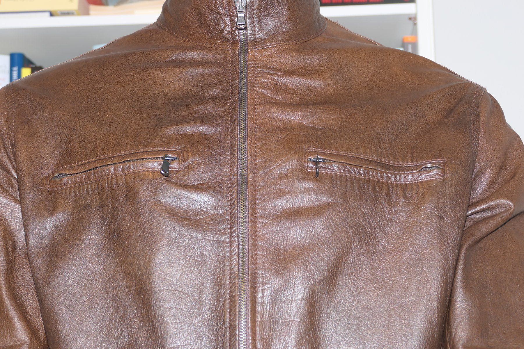 Giacche: braune Herrenlederjacke  (Lammnappa) – Usato da Stein AG venduto da Papageno_3 1