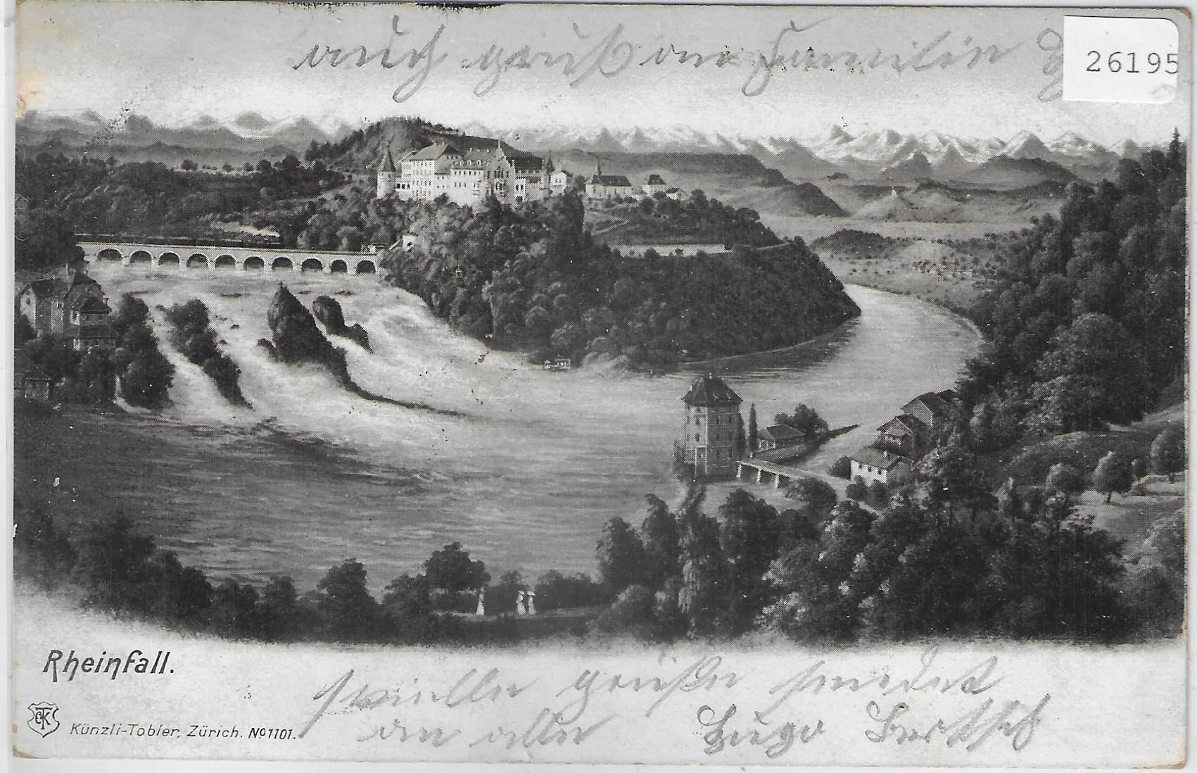 Ansichtskarten: Rheinfall 1905 – Gebraucht aus Ettingen von Kartenplanet