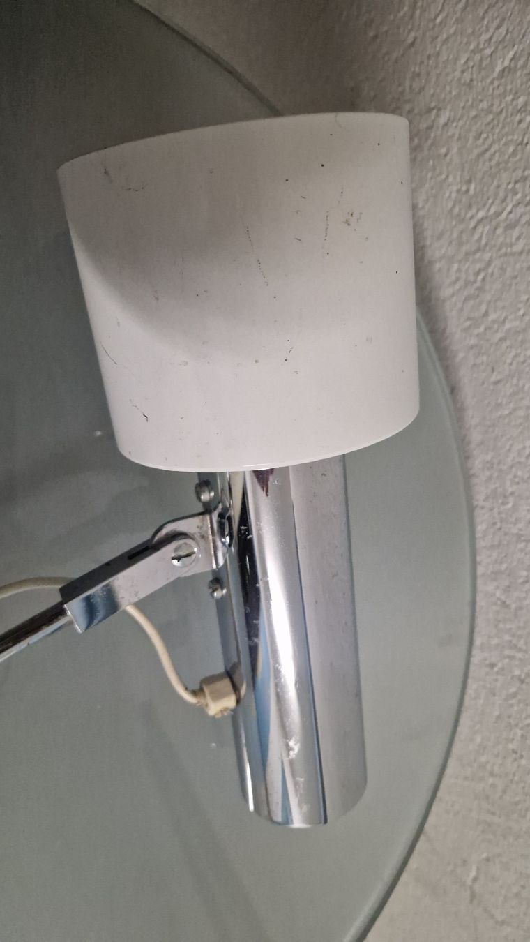 Lampade: Retro Tischlampe Chrom/Weiss – Usato da Zürich venduto da anna.caterina 3