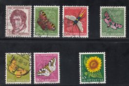 Timbres suisses Pro Juventute 1955-1956-1957-1961