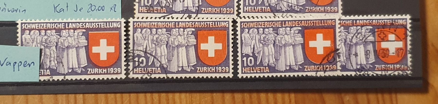 Tutti i francobolli: Landesausstellung 1939 PF/Abarten – Usato da Balgach venduto da SIMEON27 4