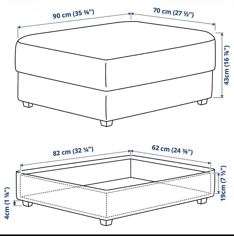 Ikea Sgabelli: Kivik Hocker mit Stauraum – Usato da Uster venduto da zorami9 3