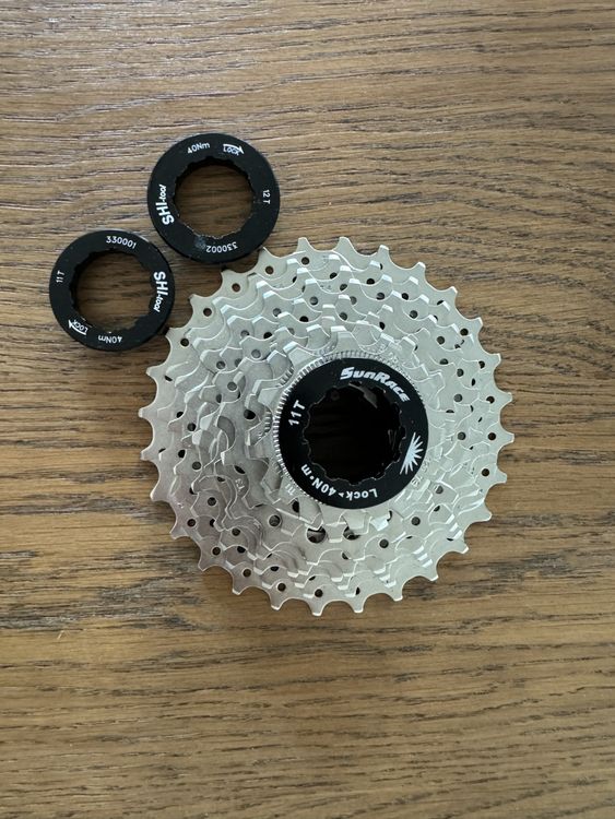 Cassette Sunrace M63 7 Vitesses 11-28 Dents Pour VTT Shimano/SRAM - Nickel