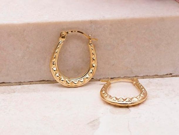 Orecchini pendenti & Orecchini a lobo: creolen aus echtgold – Nuovo e nell'imballaggio originale da Hemmental venduto da Goldwelt2