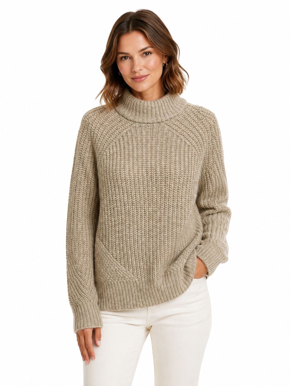 Opus Pullover & Sweatshirts: Opus oversize Pullover beige Turtleneck 36/38 Strickpullover – Neu (gemäss Beschreibung) aus Regensdorf von secondchancefashion 1