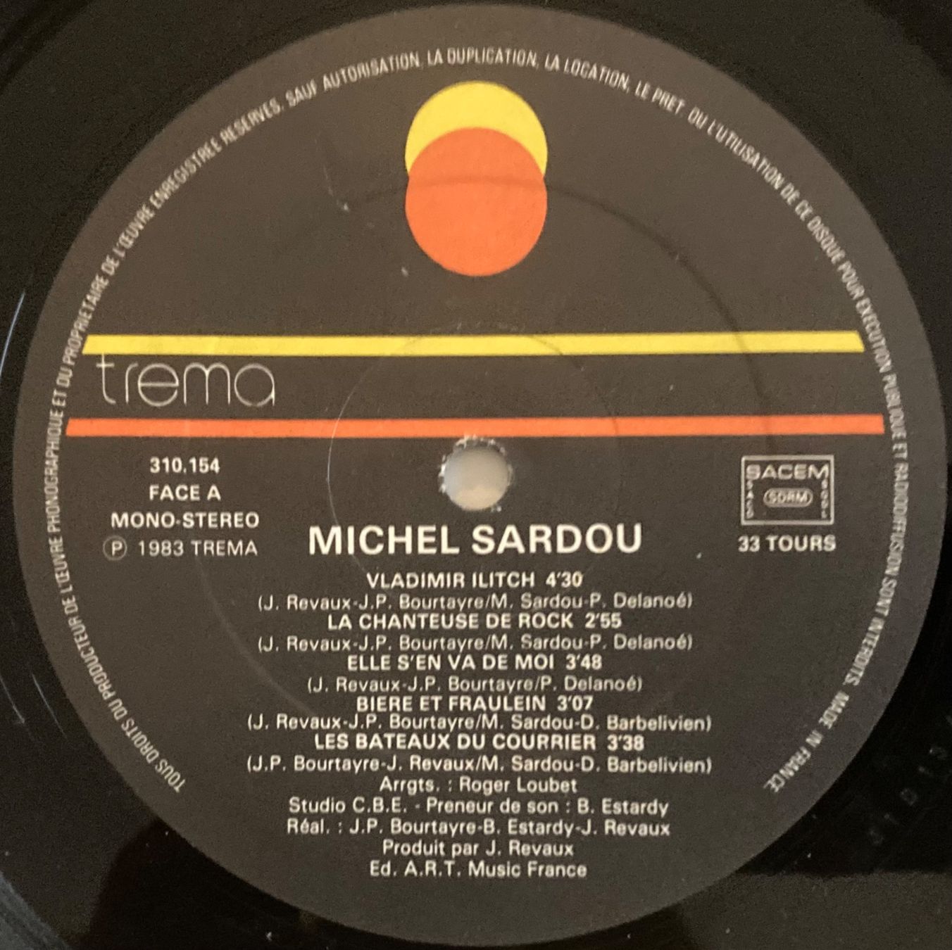 Dischi in vinile: MICHEL SARDOU - VLADIMIR ILITCH – Usato da Poliez-Pittet venduto da Newtown-Records 2