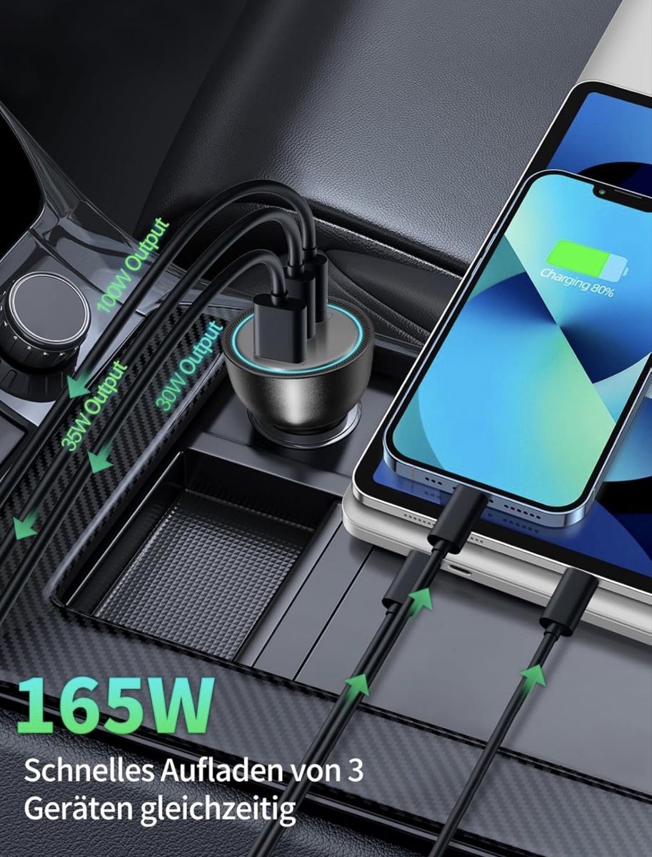 Unità & Adattatore: Recoren 165w PD 3.1 Car Charger – Nuovo (secondo la descrizione) da Winterthur venduto da Ennio1984 1