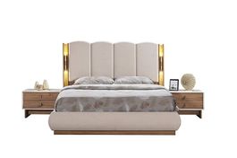 Modernes, neues und grosses Bett.