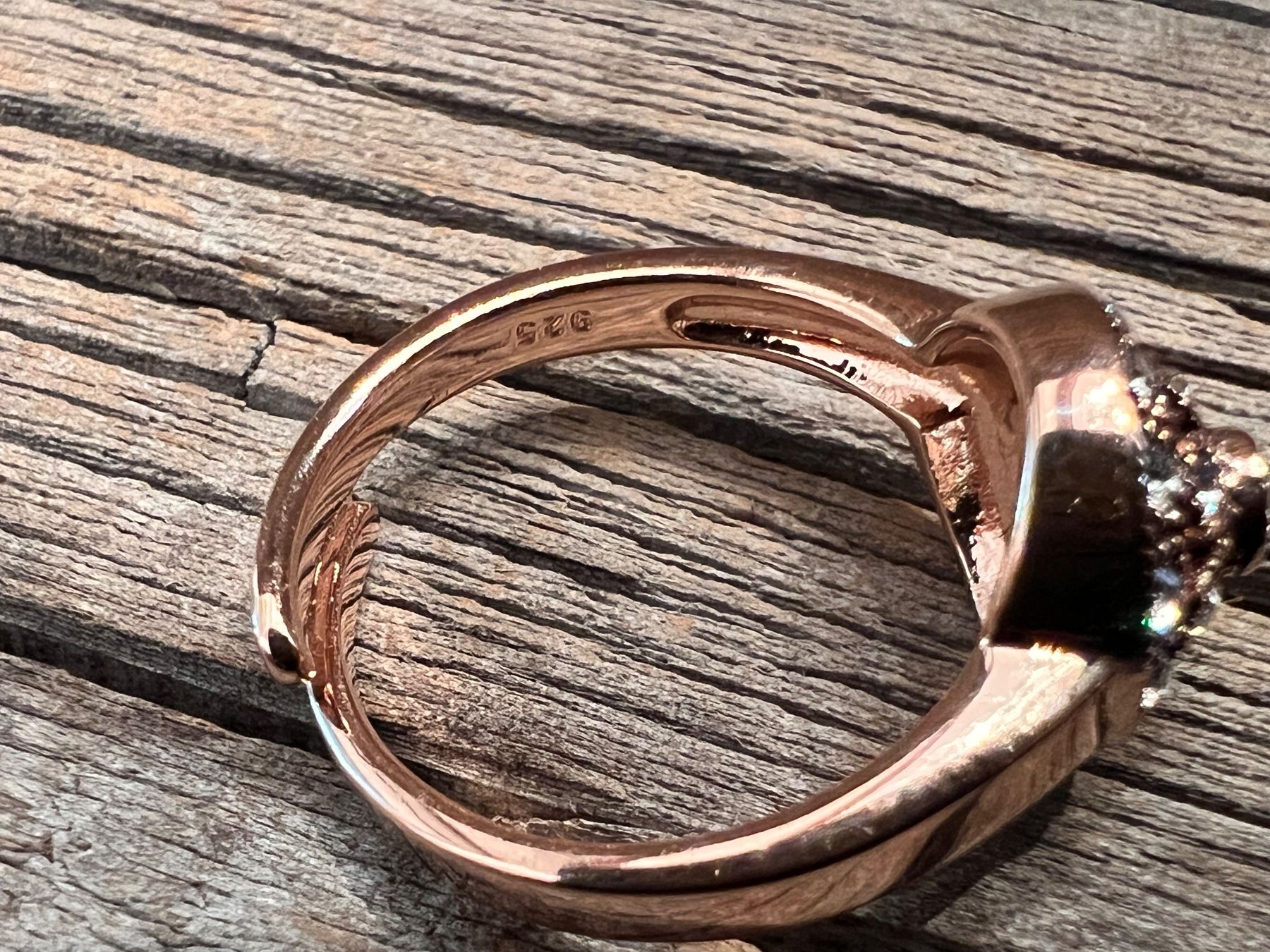 Anelli: Vintage Ring 925 Silber Rotgold vergoldet mit Similis – Nuovo (secondo la descrizione) da Bern venduto da Jiffy 6