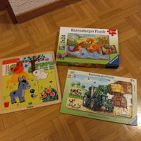 3 Puzzles für Kleinkinder: Bauernhof, Traktor, Dinosaurier