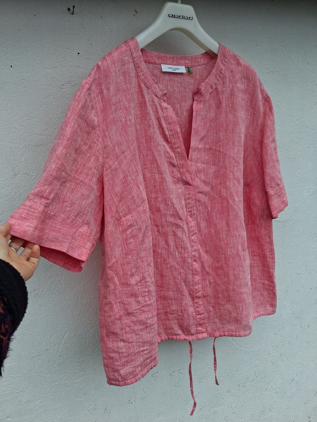 Gerry Weber Camicette: Leinenbluse Gerry Weber, Gr. 48, Lachsfarben, neu – Nuovo e nell'imballaggio originale da Wald ZH venduto da e8e 1