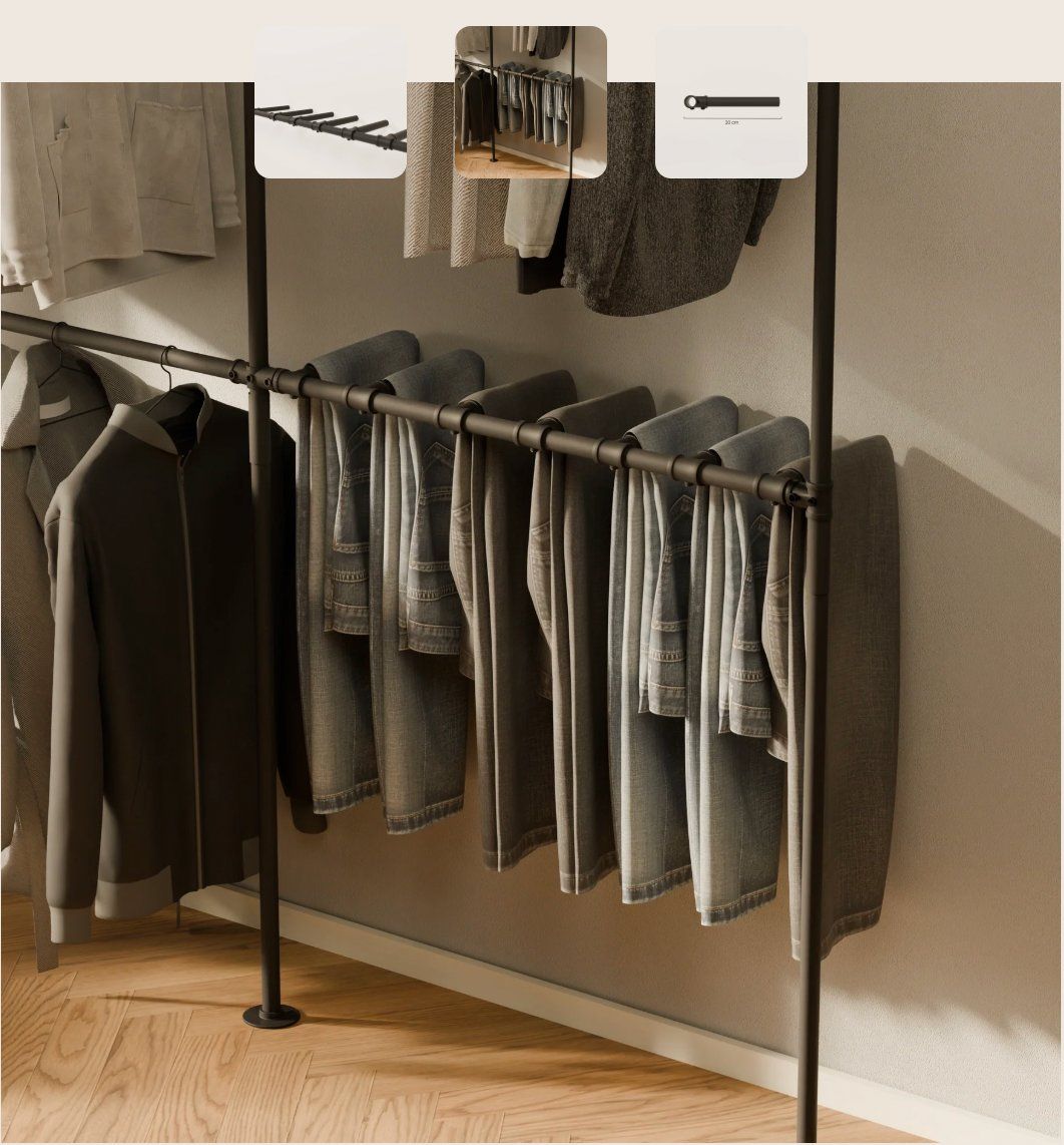 Pamo. Guardaroba: LOFT 4 // Teleskop Kleiderstange – Usato da Reinach BL venduto da meu_68d7 3