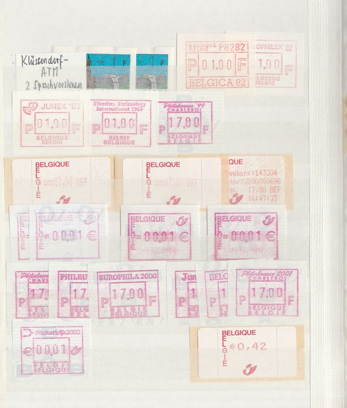 Alle Briefmarken: Automatenmarken von verschiedenen Ländern – Gebraucht aus Oberglatt ZH von Wiedmi6 6