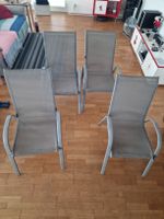 Gartenstühle 4 Stück grau