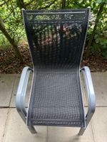2 Gartenstühle aus Aluminium Netzstoff grau guter Zustand