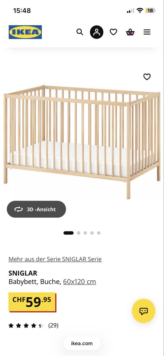 Ikea Letti: Babybett Ikea – Nuovo (secondo la descrizione) da Bern venduto da mor_klm2 5