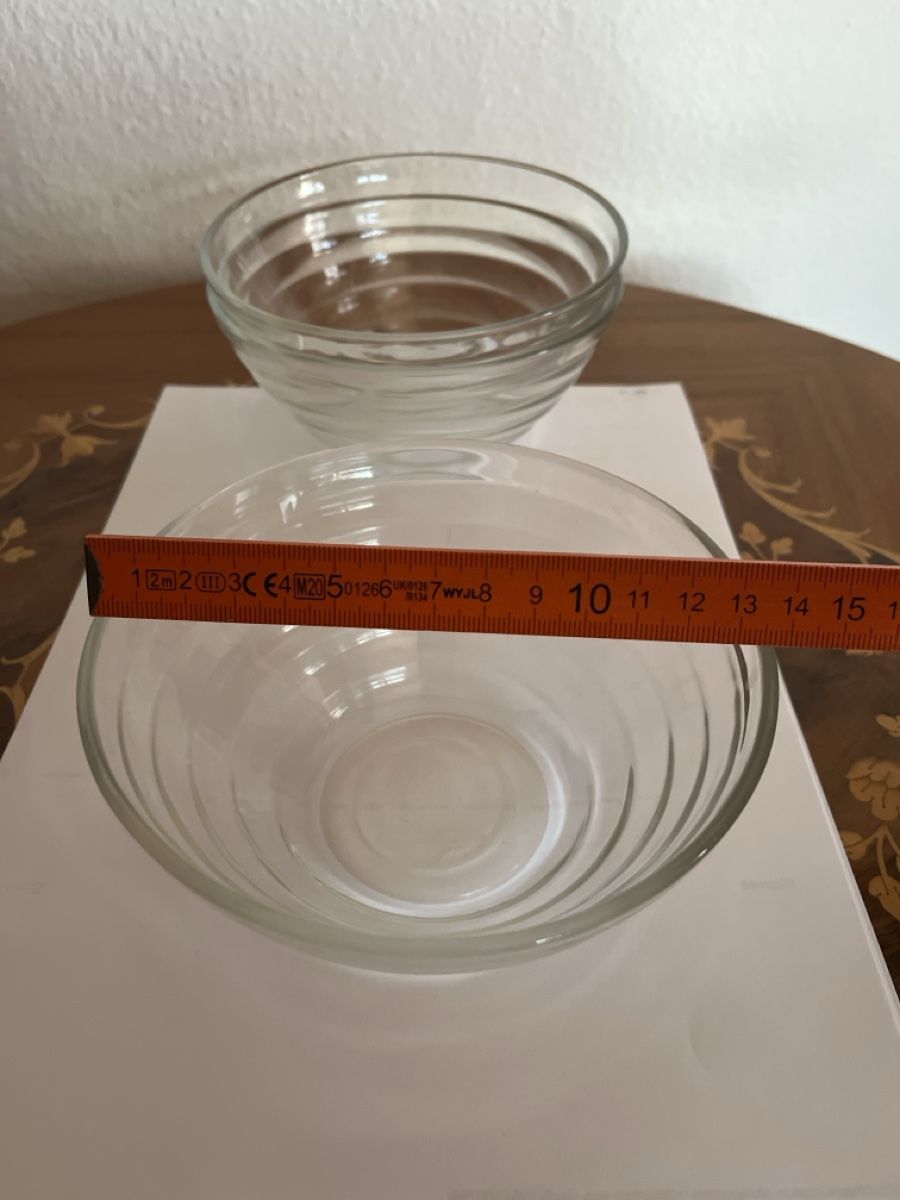 Ciotole: 3 Glasschalen gerippt transparent – Usato da Dübendorf venduto da Gfenni 2