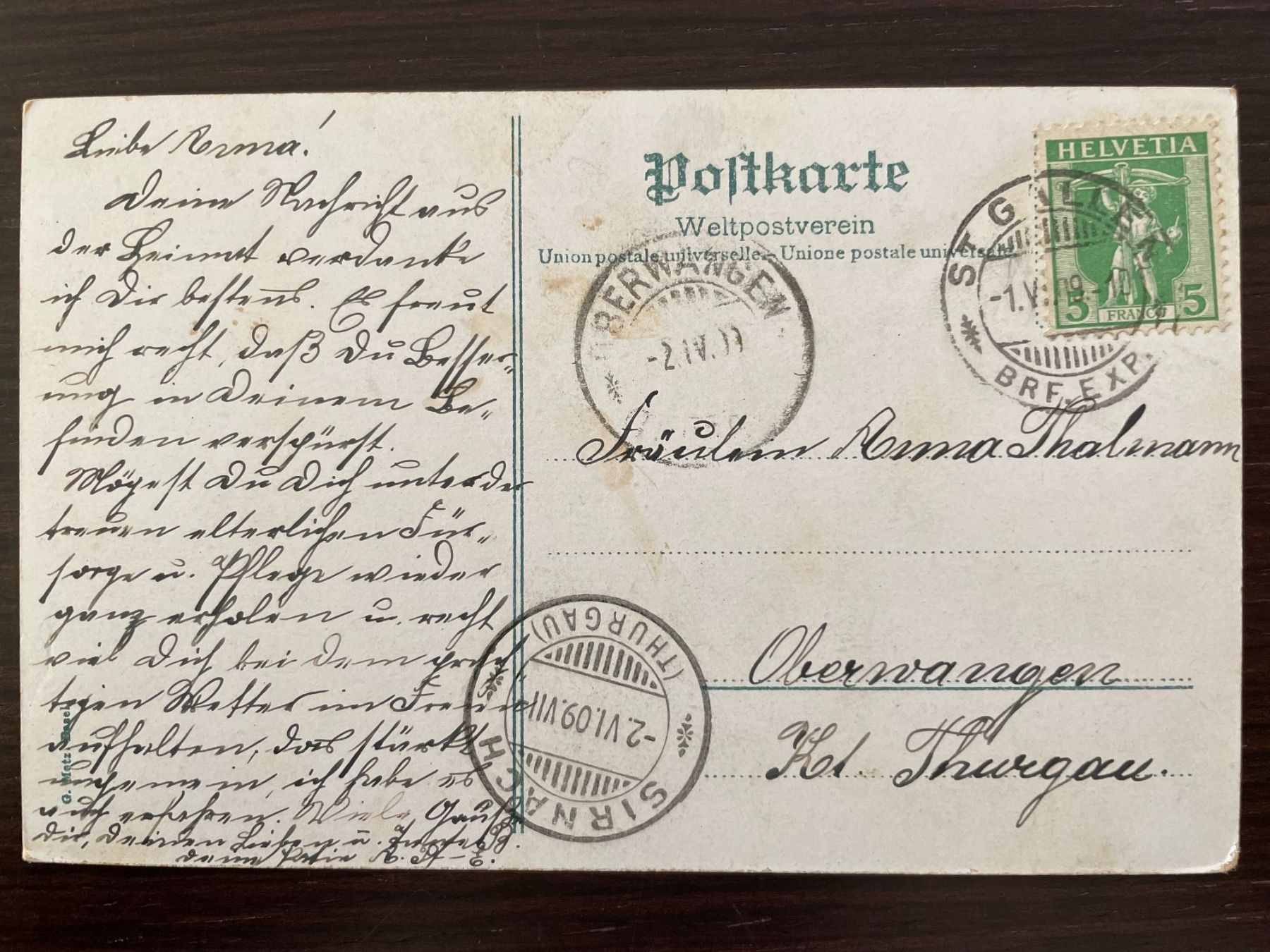 Cartoline postali: ST. GALLEN Scheffelstein, 3 Ansichtskarten – Usato da Wald ZH venduto da TLILEF 2