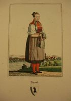 TRACHT BASEL & ANSICHT, KUPFERSTICH 1810