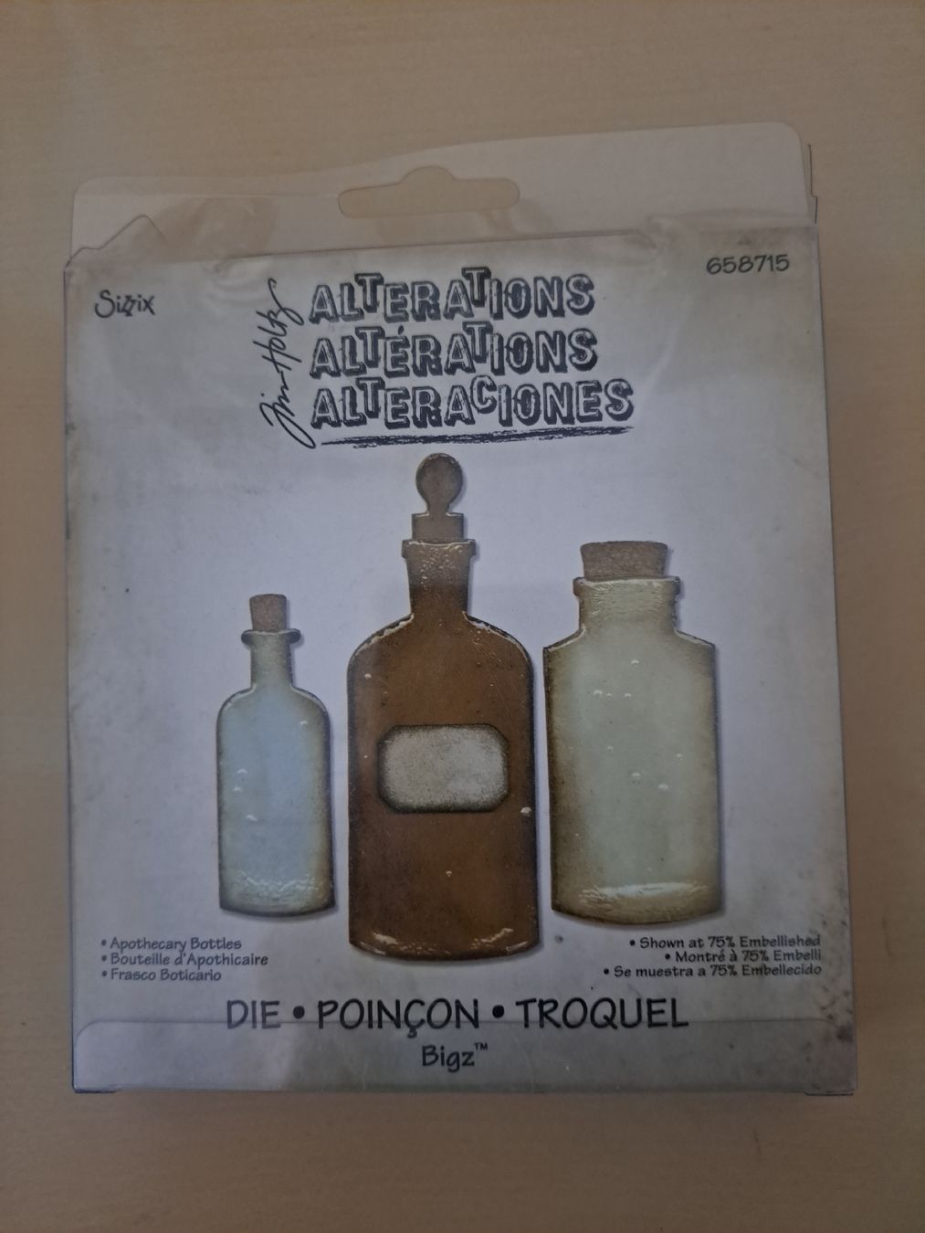 Sizzix Bastelsets: Sizzix Alterations Apothecary Bottles Bigz Die – Gebraucht aus Riehen von maggeldiwuam