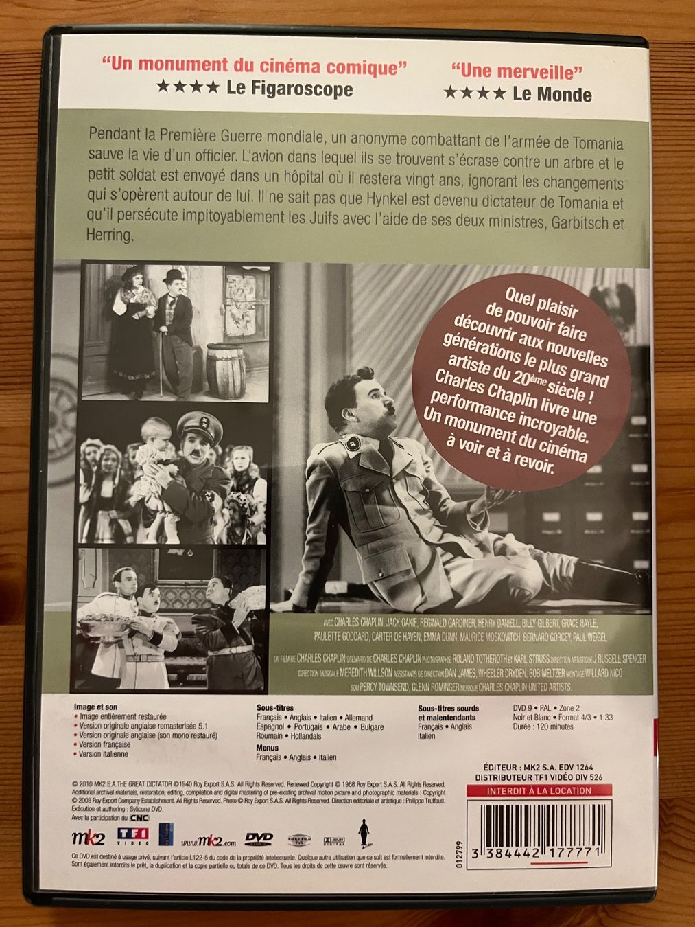 Tutti i DVDs: LE DICTATEUR - CHARLES CHAPLIN – Usato da Lausanne venduto da sbar224 1