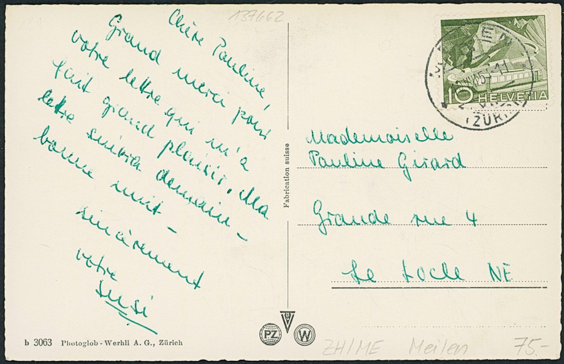 Cartes postales: ZH Meilen – D'occasion à Schindellegi par dolpitz 1