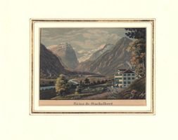 Stachelberg Bad altkolorierte  Aquatinta