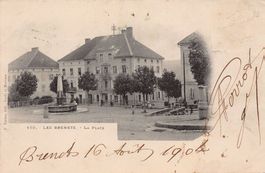 Les Brenets, la Place, circulée 1904