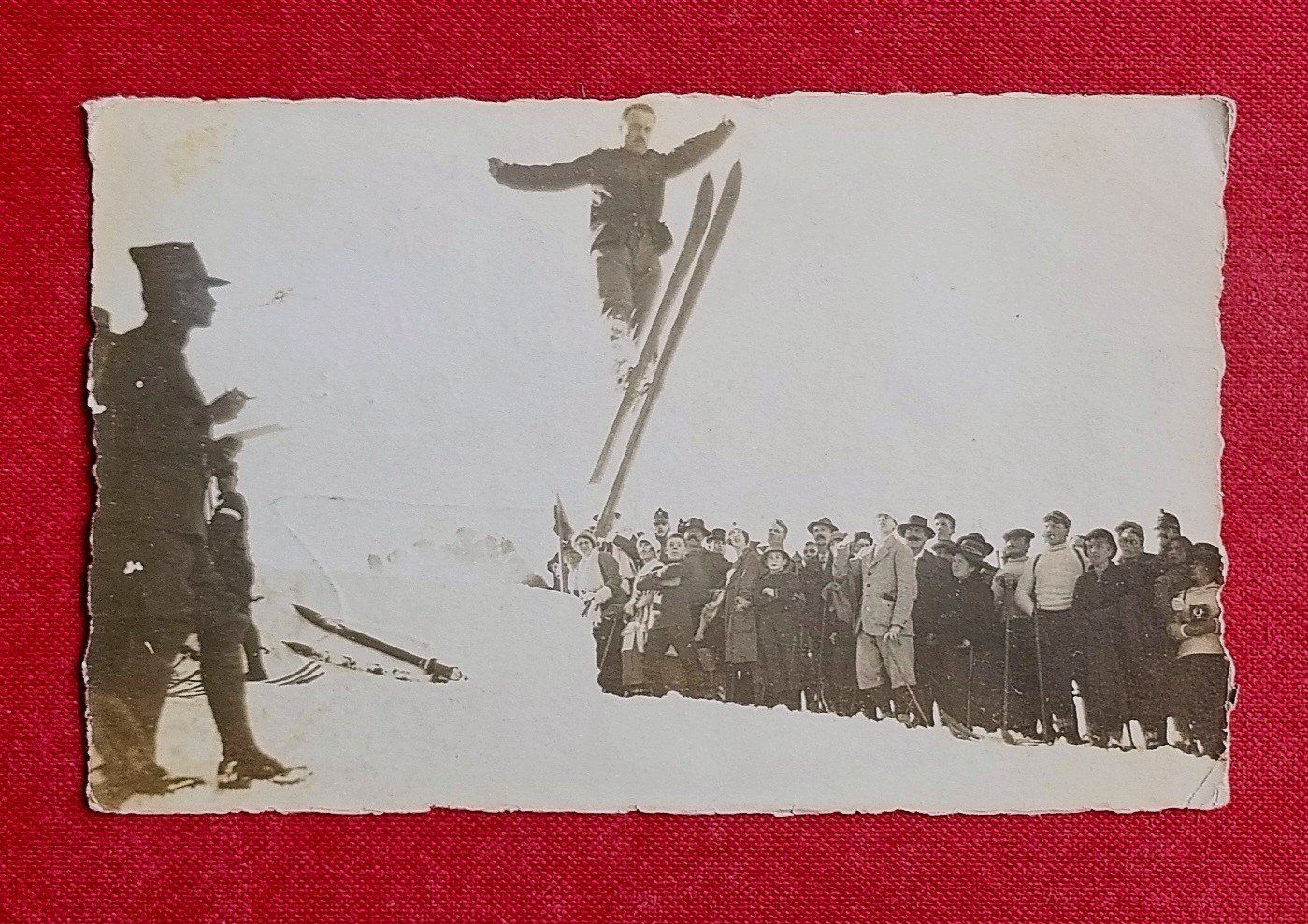 Cartoline postali: Montana (VS) - der Sprung - Winter 1920 – Usato da Rothrist venduto da RROENK