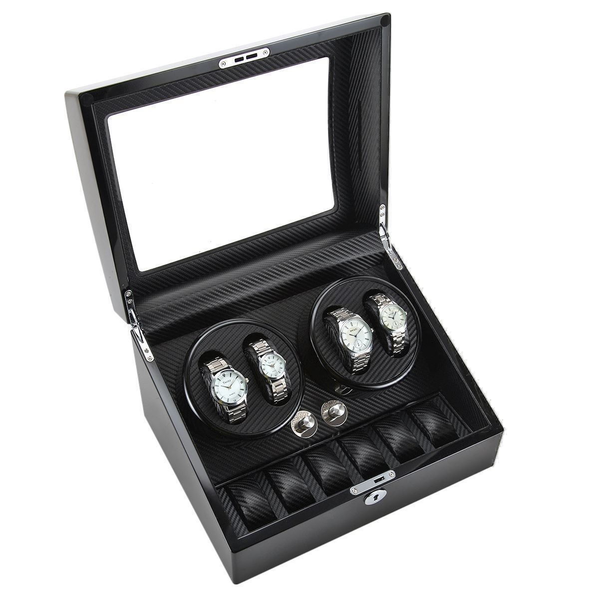 Scatole porta orologi: Uhrenbeweger Beleuchtung Winder Uhrenbox – Nuovo (secondo la descrizione) da Thun venduto da Newnewshop 9