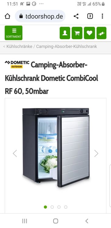 Absorber-Kühlschrank CombiCool RF-60, 30 mbar