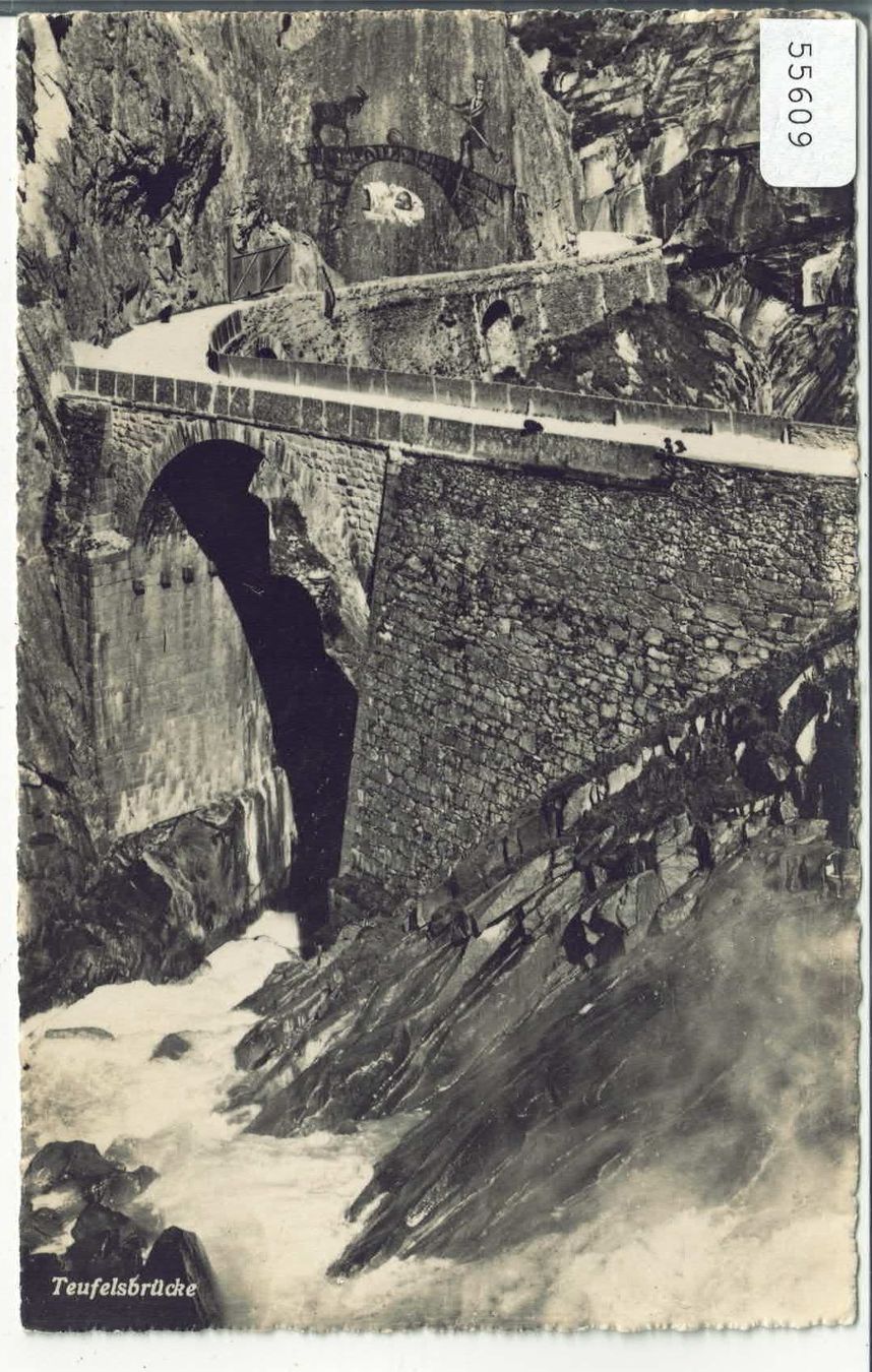 Ansichtskarten: Teufelsbrücke – Gebraucht aus Ettingen von Kartenplanet